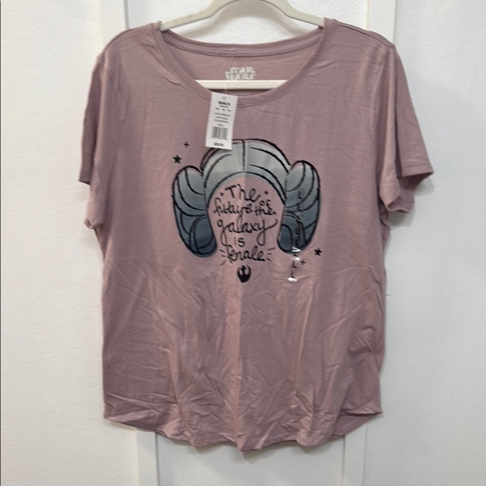 Women's The Futures of the Galaxy is Female Pink Graphic Tee